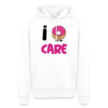 I donut care - Männer Premium Bio Hoodie - Weiß - Vorne - Nico (187cm)