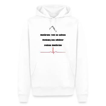 Rettungssanitäter retten Notärzte Spruch lustig - Männer Premium Bio Hoodie - Weiß - Vorne - Nico (187cm)