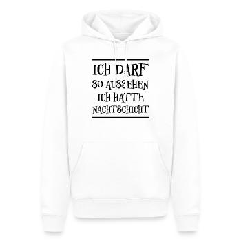 Nachtschicht Lustige Spruch Geschenk Beruf Sprüche - Männer Premium Bio Hoodie - Weiß - Vorne - Nico (187cm)