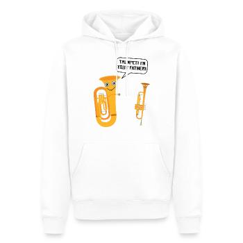 Tuba instrument à vent Tubist Fanfare trompette - Sweat à capuche Premium bio Homme - blanc - Devant - Nico (187cm)