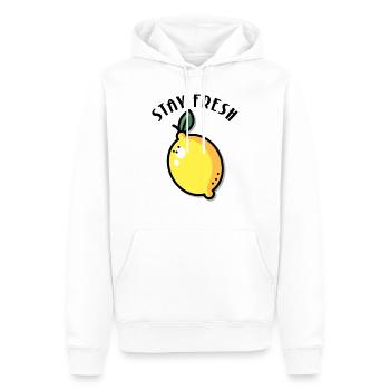 Stay Fresh Lemon Summer Fruit - Men’s Premium Organic Hoodie - white - Front - Nico (187cm)