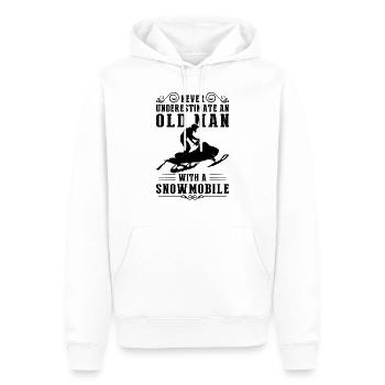 Motoneige Renard motoneige cadeau - Sweat à capuche Premium bio Homme - blanc - Devant - Nico (187cm)