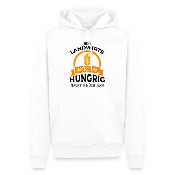Ohne Landwirte wärt ihr hungrig nackt & nüchtern - - Männer Premium Bio Hoodie - Weiß - Vorne - Nico (187cm)
