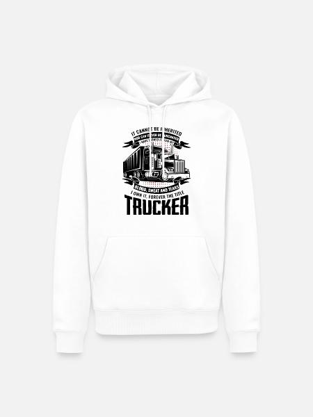 Lastbilchauffør gave lastbilchauffør lastbiler - Herre Premium økologisk hoodie - hvid