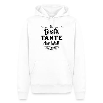 Die Beste Tante der Welt - Tante - Tanten - coole - Männer Premium Bio Hoodie - Weiß - Vorne - Nico (187cm)