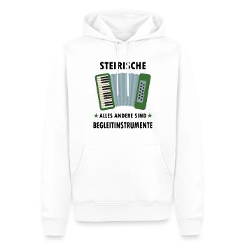 Steirische Ziehharmonika Akkordeon Geschenk - Männer Premium Bio Hoodie - Weiß - Vorne - Nico (187cm)