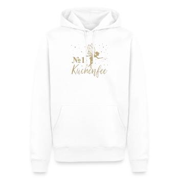 No 1 Küchenfee, Köchin - Küchenfee - Köchin - Chef - Männer Premium Bio Hoodie - Weiß - Vorne - Nico (187cm)