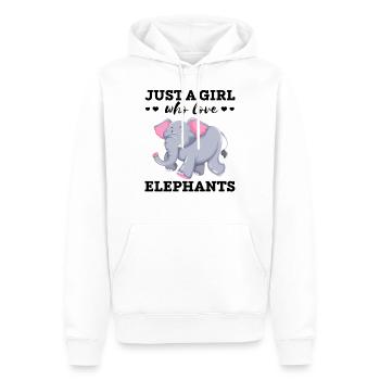 Éléphant cadeau anniversaire sort femmes - Sweat à capuche Premium bio Homme - blanc - Devant - Nico (187cm)