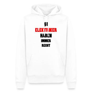 Elektriker Lustiger Spruch Beruf Arbeit Geschenk - Männer Premium Bio Hoodie - Weiß - Vorne - Nico (187cm)