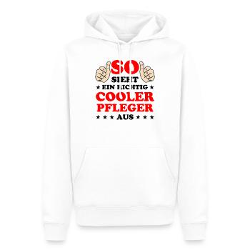 Pfleger Pflege Fun Lustiger Spruch Krank Geschenk - Männer Premium Bio Hoodie - Weiß - Vorne - Nico (187cm)