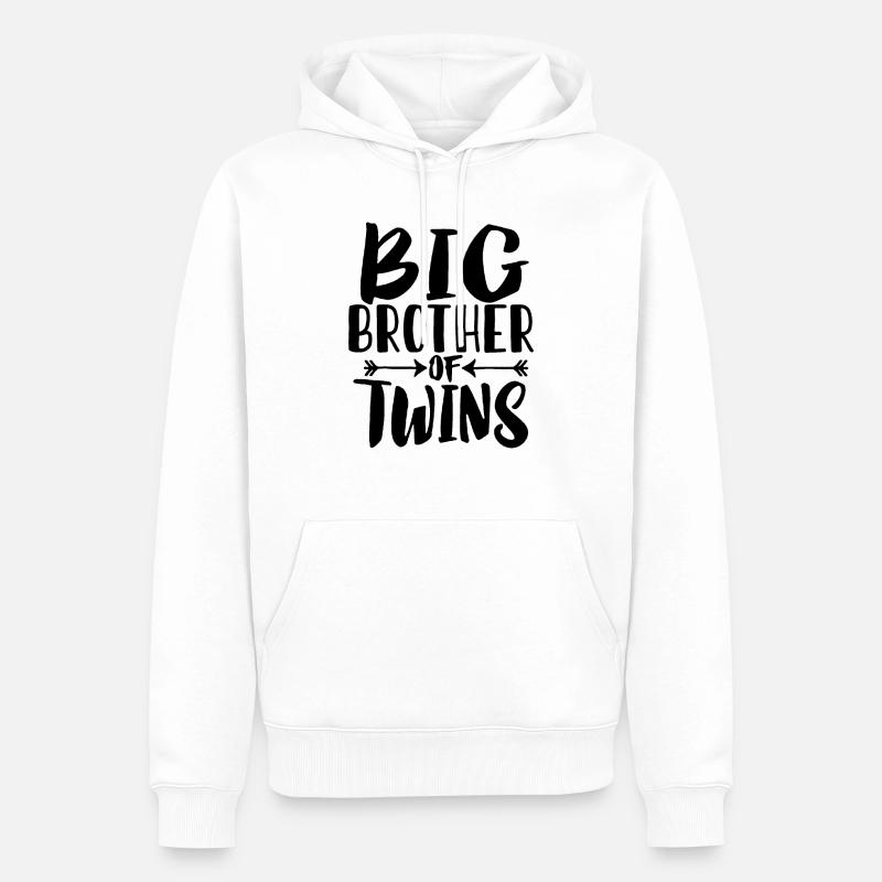Frère Jumeaux Grossesse Etant - Sweat à capuche Premium bio Homme - blanc
