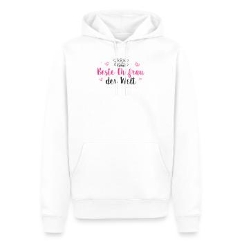 Beste Ehefrau der Welt - Ehefrau - Hochzeitstag - - Männer Premium Bio Hoodie - Weiß - Vorne - Nico (187cm)