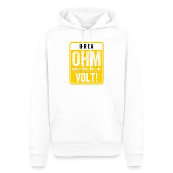 Ihr da OHM macht doch Watt ihr Volt - Elektriker - - Männer Premium Bio Hoodie - Weiß - Vorne - Nico (187cm)