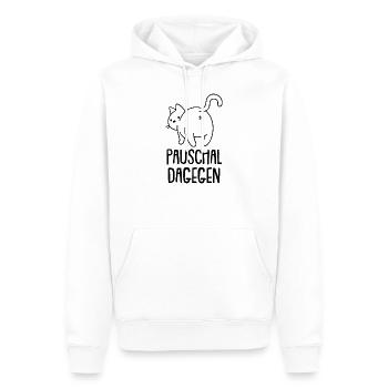 Pauschal Dagegen Katze mit Hintern - Männer Premium Bio Hoodie - Weiß - Vorne - Nico (187cm)