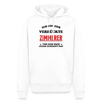 Zimmerer Lustiger Spruch Zimmermann Witz Geschenk - Männer Premium Bio Hoodie - Weiß - Vorne - Nico (187cm)