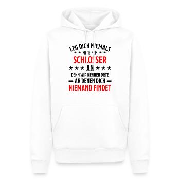 Schlosser Lustiger Spruch Beruf Schloss Geschenk - Männer Premium Bio Hoodie - Weiß - Vorne - Nico (187cm)