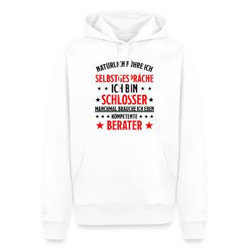 Schlosser Lustiger Spruch Beruf Schloss Geschenk - Männer Premium Bio Hoodie - Weiß - Vorne - Nico (187cm)