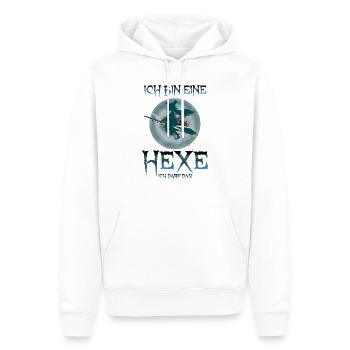 Ich Bin eine Hexe ich darf Das - Männer Premium Bio Hoodie - Weiß - Vorne - Nico (187cm)