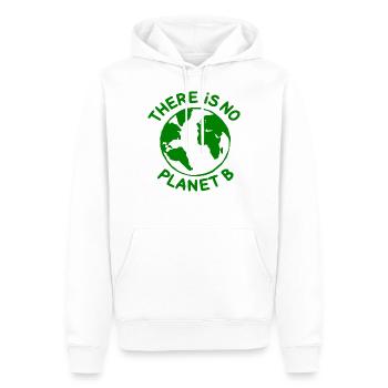 There is no planet B - Sweat à capuche Premium bio Homme - blanc - Devant - Nico (187cm)