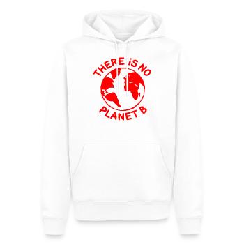 There is no planet B - Männer Premium Bio Hoodie - Weiß - Vorne - Nico (187cm)