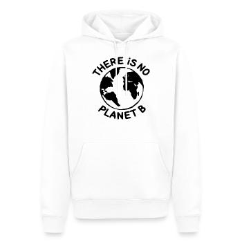 There is no planet B - Männer Premium Bio Hoodie - Weiß - Vorne - Nico (187cm)