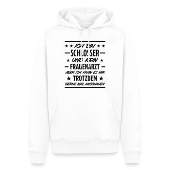 Schlosser Lustiger Spruch Beruf Schloss Geschenk - Männer Premium Bio Hoodie - Weiß - Vorne - Nico (187cm)