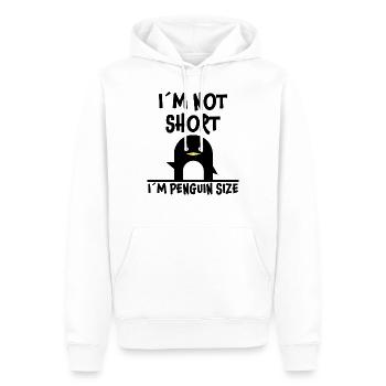 Pinguin Lustig Spruch Klein Fun Antarktis Geschenk - Männer Premium Bio Hoodie - Weiß - Vorne - Nico (187cm)