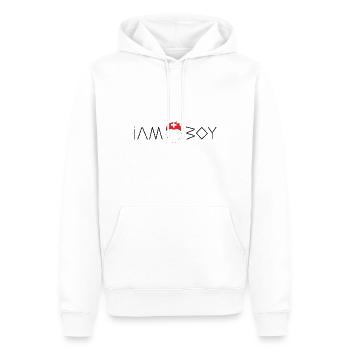 Ich bin ein Schweizer Junge - Männer Premium Bio Hoodie - Weiß - Vorne - Nico (187cm)