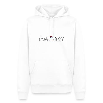 Je suis un garçon néerlandais - Sweat à capuche Premium bio Homme - blanc - Devant - Nico (187cm)