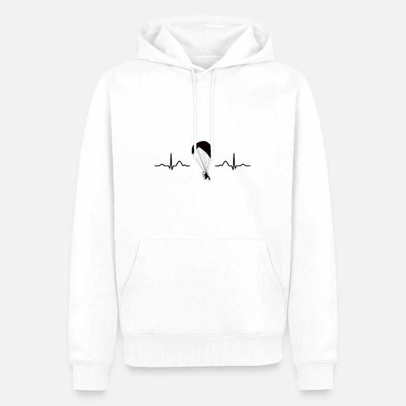 Parapente motorisé Paramoteur Paramoteur - Sweat à capuche Premium bio Homme - blanc
