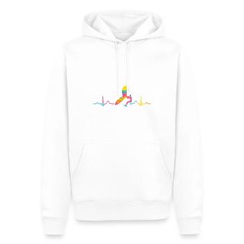 Flügel Surfer Wingsurfing Retro Folie Flügel - Männer Premium Bio Hoodie - Weiß - Vorne - Nico (187cm)