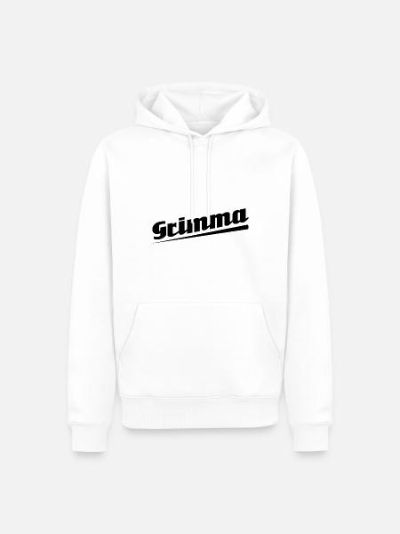 Grimma - Textdesign mit Stadtnamen - Männer Premium Bio Hoodie - Weiß