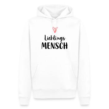 Lieblings Mensch Herz Geschenk Vatertag Geburtstag - Männer Premium Bio Hoodie - Weiß - Vorne - Nico (187cm)
