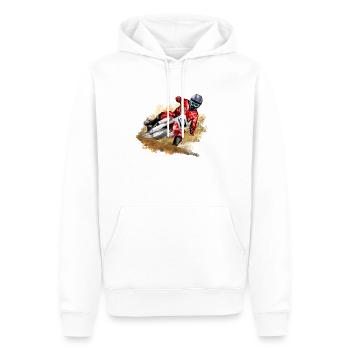 Motocross - Men’s Premium Organic Hoodie - white - Front - Nico (187cm)