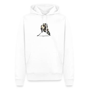 Hockey - Sweat à capuche Premium bio Homme - blanc - Devant - Nico (187cm)