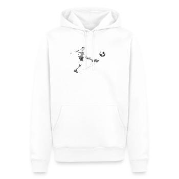 soccer player - Sweat à capuche Premium bio Homme - blanc - Devant - Nico (187cm)