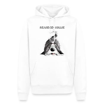 Bearded Collie - Sweat à capuche Premium bio Homme - blanc - Devant - Nico (187cm)