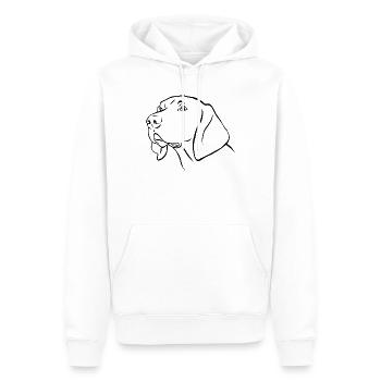 Weimaraner Portrait - Männer Premium Bio Hoodie - Weiß - Vorne - Nico (187cm)