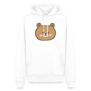 Visage d’ours - Sweat à capuche Premium bio Homme - blanc - Devant - Nico (187cm)