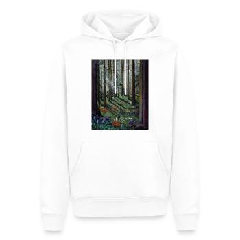 Verzauberter Wald Sonnenstrahlen Illustration - Männer Premium Bio Hoodie - Weiß - Vorne - Nico (187cm)
