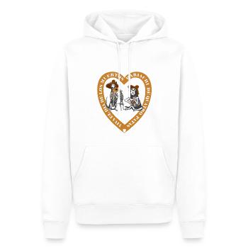 Halloween Chien Squelette Catrina Dia de los Muertos - Sweat à capuche Premium bio Homme - blanc - Devant - Nico (187cm)