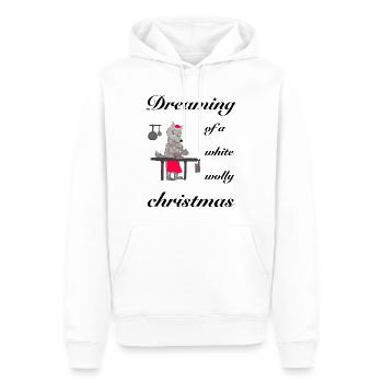 Weiße wollige Weihnachten, kultiger Wolf - Männer Premium Bio Hoodie - Weiß - Vorne - Nico (187cm)