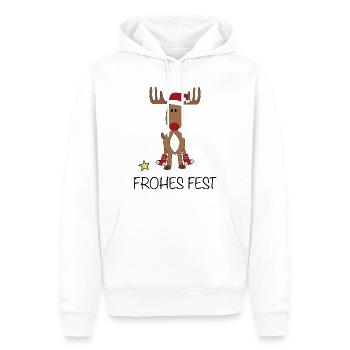 Frohes Fest - Männer Premium Bio Hoodie - Weiß - Vorne - Nico (187cm)