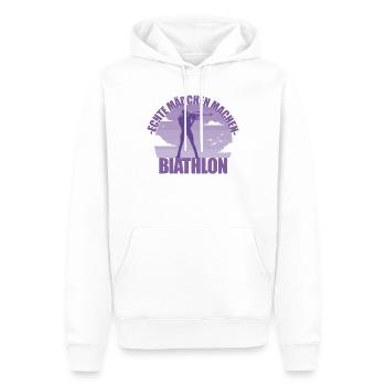 Biathlon Biathletin Mädchen Skiurlaub Geschenk - Männer Premium Bio Hoodie - Weiß - Vorne - Nico (187cm)
