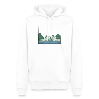 Pont chinois - Sweat à capuche Premium bio Homme - blanc - Devant - Nico (187cm)
