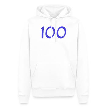 100. 100 JAHRE. 100-JÄHRIGES JUBILÄUM. 100. GEBURTSTAG - Männer Premium Bio Hoodie - Weiß - Vorne - Nico (187cm)