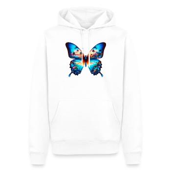 Papillon - Sweat à capuche Premium bio Homme - blanc - Devant - Nico (187cm)