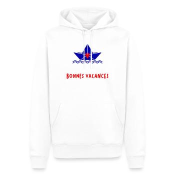 GELIEBTE. VIELEN DANK. DANKE HERRIN - Männer Premium Bio Hoodie - Weiß - Vorne - Nico (187cm)