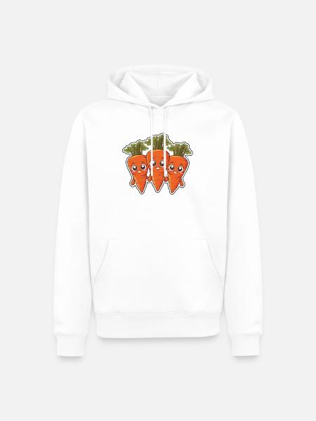 Karla, Kalle and Kim – The Carrot Friends - Men’s Premium Organic Hoodie - white