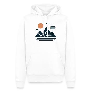 Gebirge - Männer Premium Bio Hoodie - Weiß - Vorne - Nico (187cm)